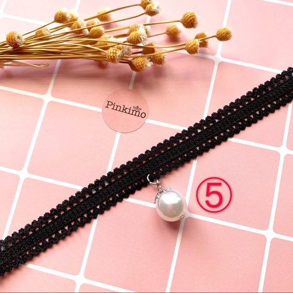 Pick Any 3 Pearl Rhinestone Lace Chokers - Picture 5 of 8